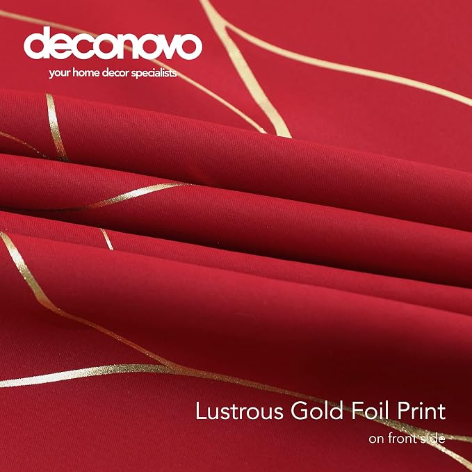 Deconovo Curtains for Living Room, Pattern Blackout Curtains 84 Inches Long | - Image 8