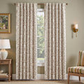 jinchan Taupe Floral Blackout Curtains 84 Inch Farmhouse Back Tab 2 Panels | by JINCHAN