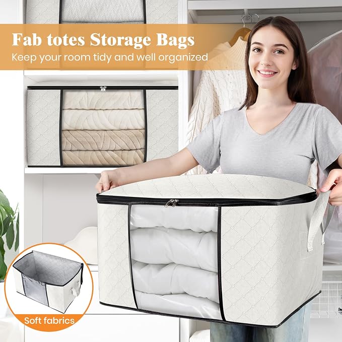 10 Pack Storage Bags for Clothes Blanket Storage Bins - Image 5