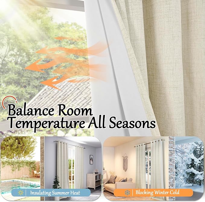 Natural Linen Blackout Curtains - Image 6