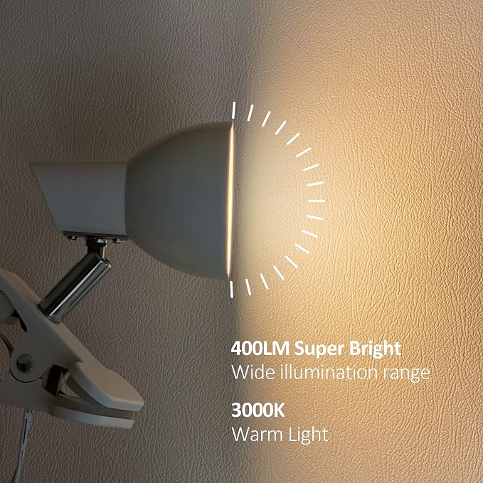 LED Small Clip Light, 5W Super Bright Reading Light, 330° Rotation Lamp - Image 2
