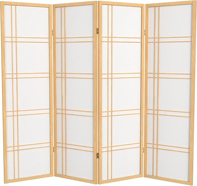 Oriental Furniture 5 ft. Tall Double Cross Shoji Screen by RedLantern