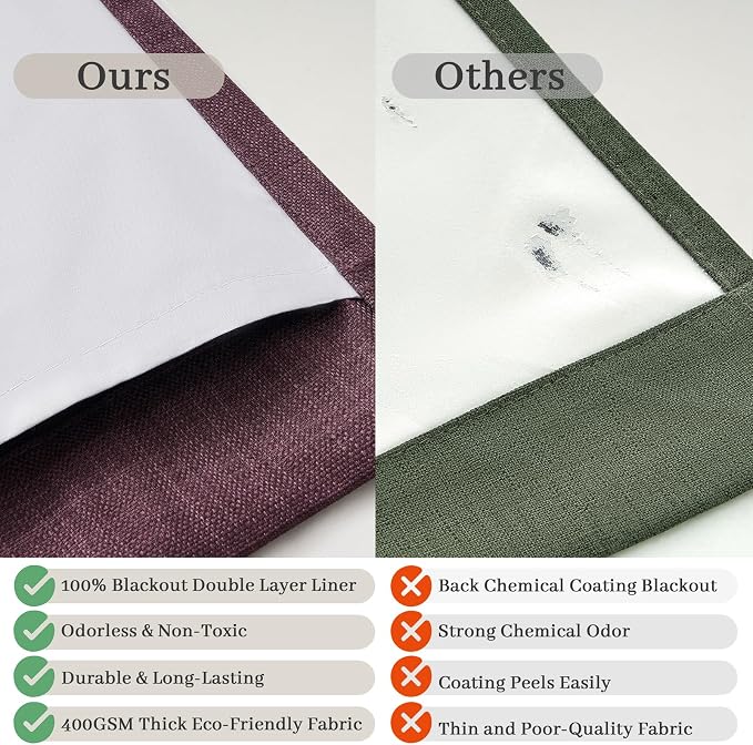Pinch Pleated Purple Curtains 90 Inches Long 2 Panels Set - Image 5