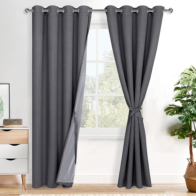XWZO 100% Blackout Curtains 84 Inches Long by XWZO