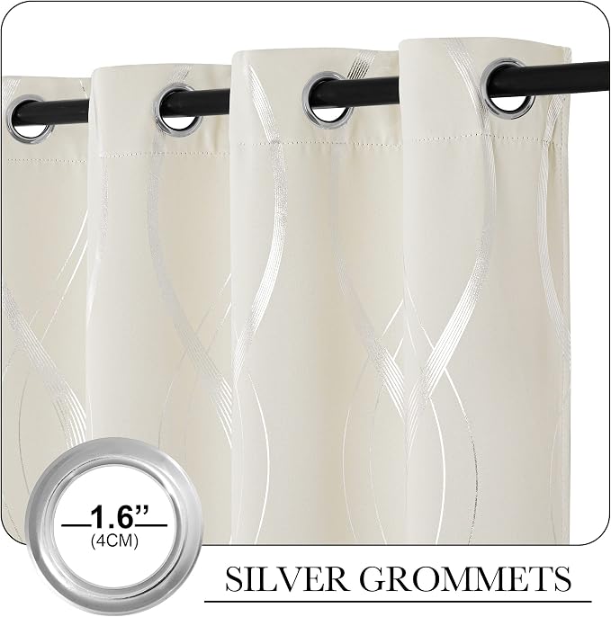 NICETOWN Bedroom Blackout Curtains Panels - Image 3