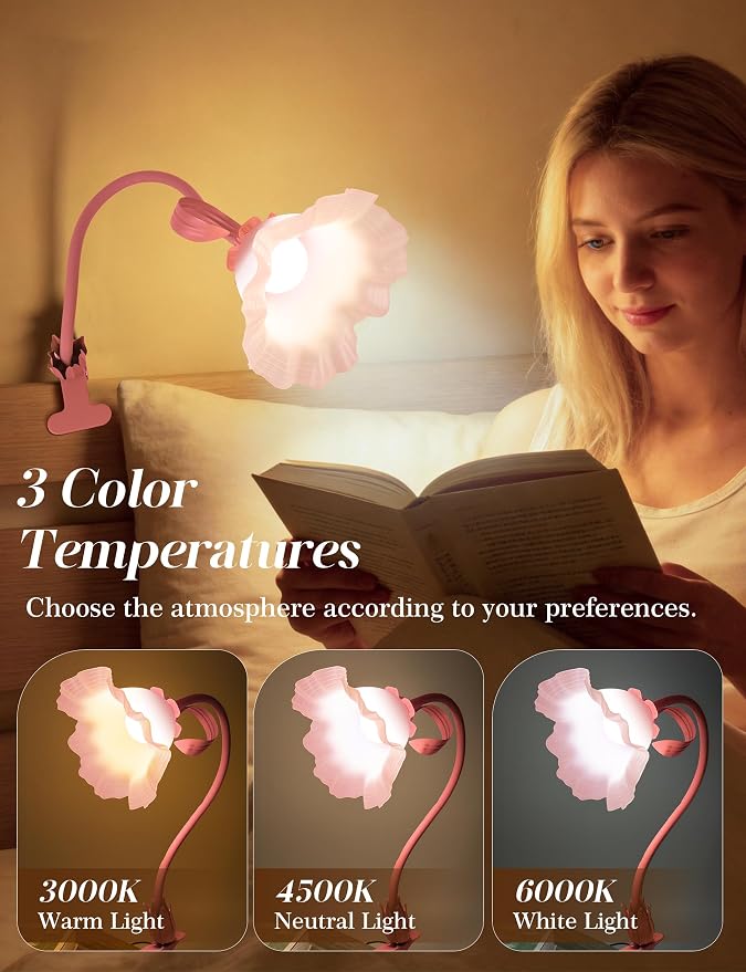 Flower Clip On Desk Lamp for Home and Dorm - Image 2