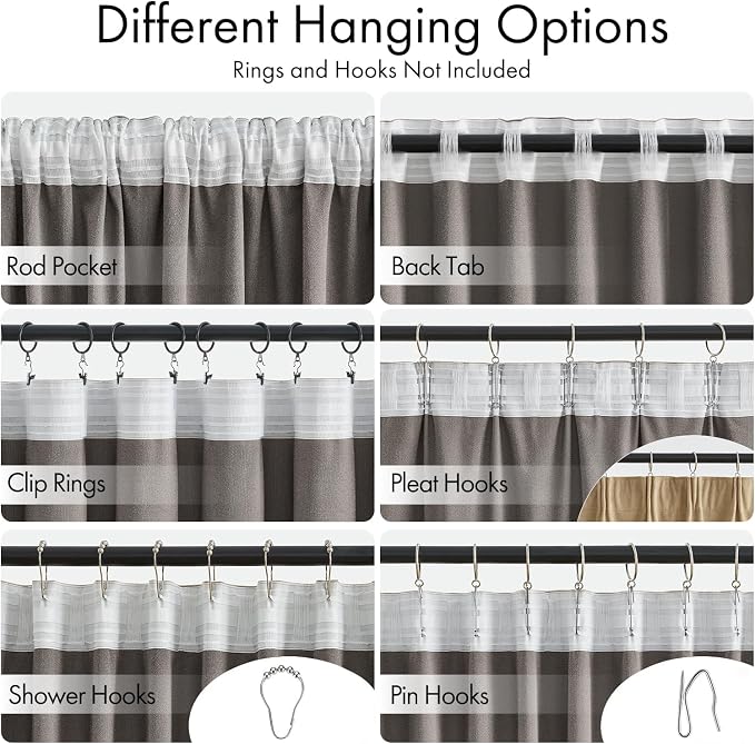 MIULEE Beige Velvet Pinch Pleat Blackout Curtains W52 X L96 Inches | 2 Panels - Image 2