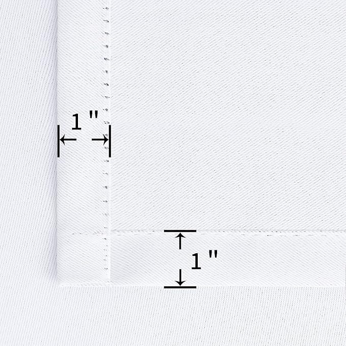 BGment Pure White Curtains 54 Inches Length - Image 5