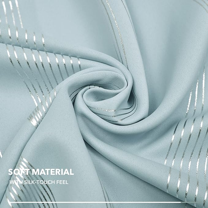 Deconovo Curtains for Living Room, Pattern Blackout Curtains 108 Inch Long | - Image 7