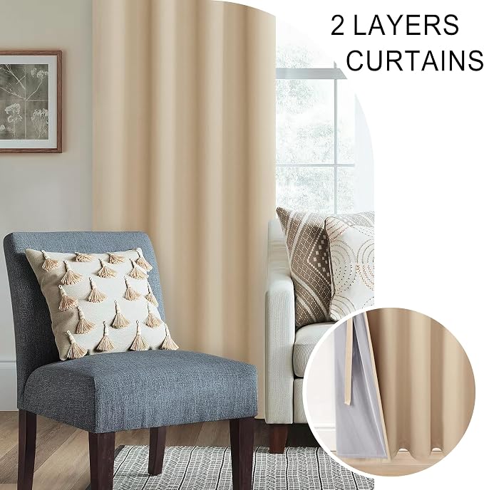 XWZO 100% Blackout Curtain Panels - Image 5