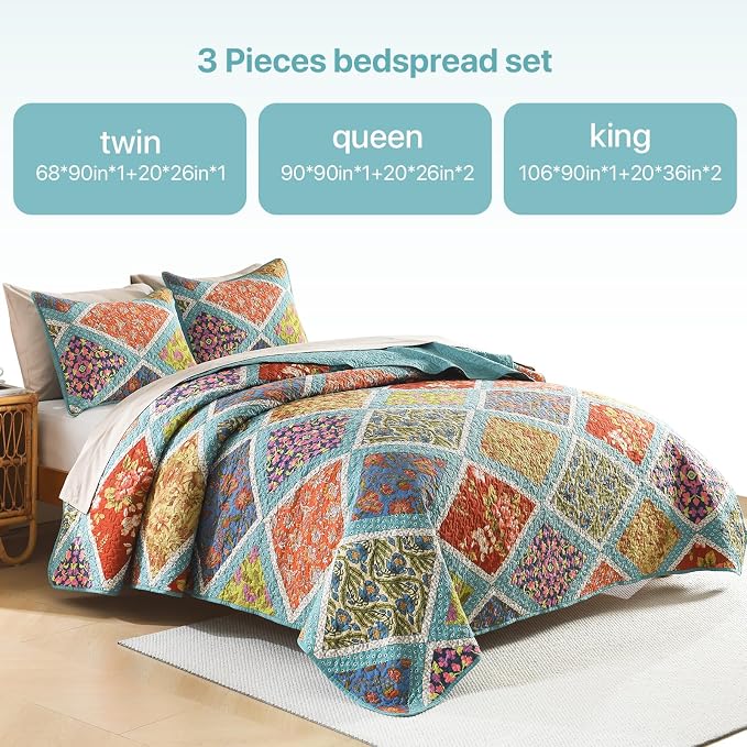 Twin Size Seersucker Quilt Set - Image 2