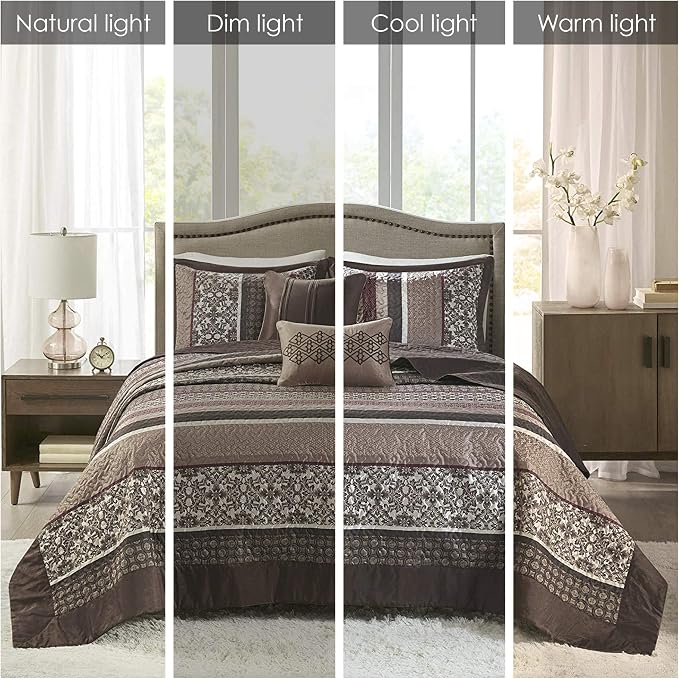 Madison Park Queen Quilt Bedding Set, Reversible Quilted Bedspread Set - Image 2