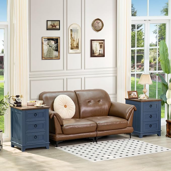 Joaxswe Farmhouse Nightstand Set 2 - Image 7