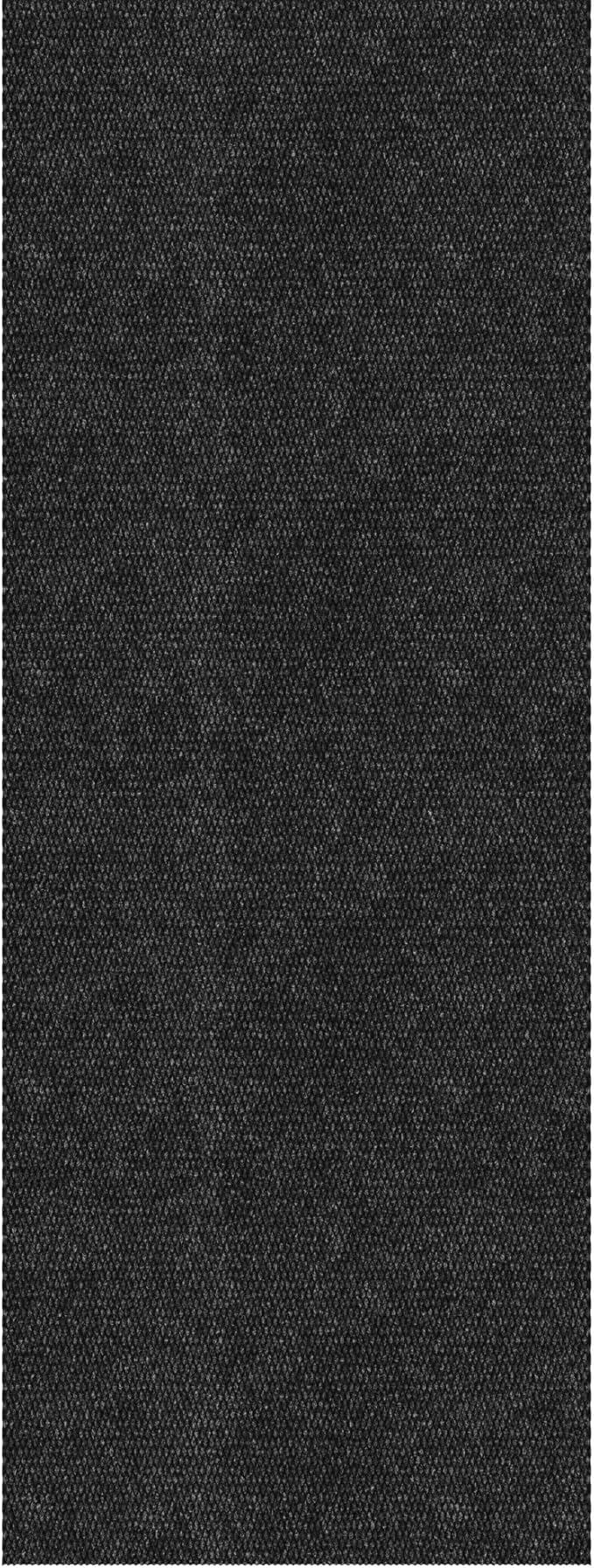 Ottomanson Commercial Scrape Rib Entry Mat – Heavy Duty Ribbed Floor Mat for High Traffic – Non Slip Rubber Back, Waterproof – Indoor Outdoor Use for Offices, Schools, Lobbies, 2' x 36', Black