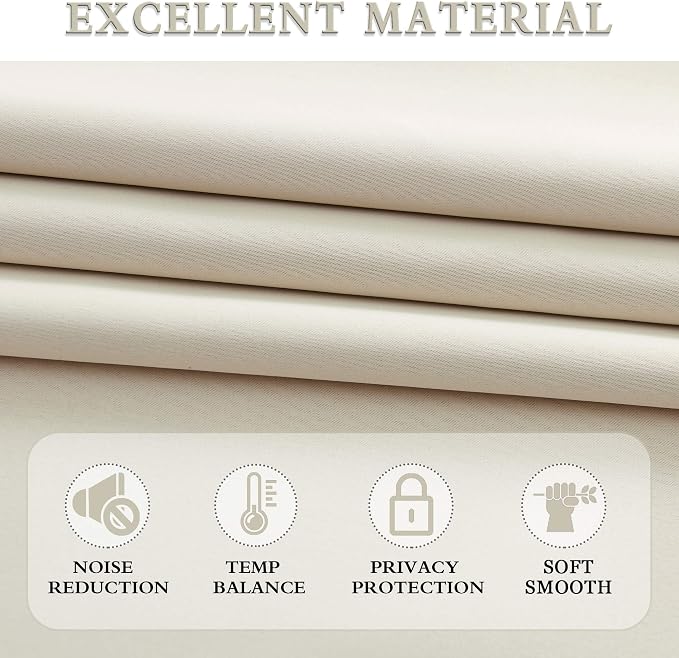 Patio Door Curtains 96 inch Length, Rod Pocket Top Thermal Insulated Blackout - Image 4