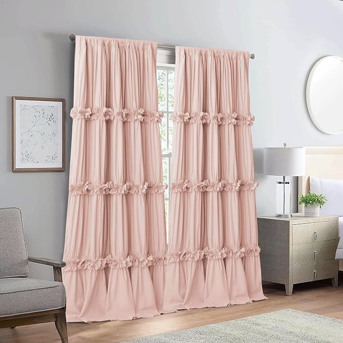 Blackout Window Curtains, Rustic Rod Pocket Drapes - Image 8
