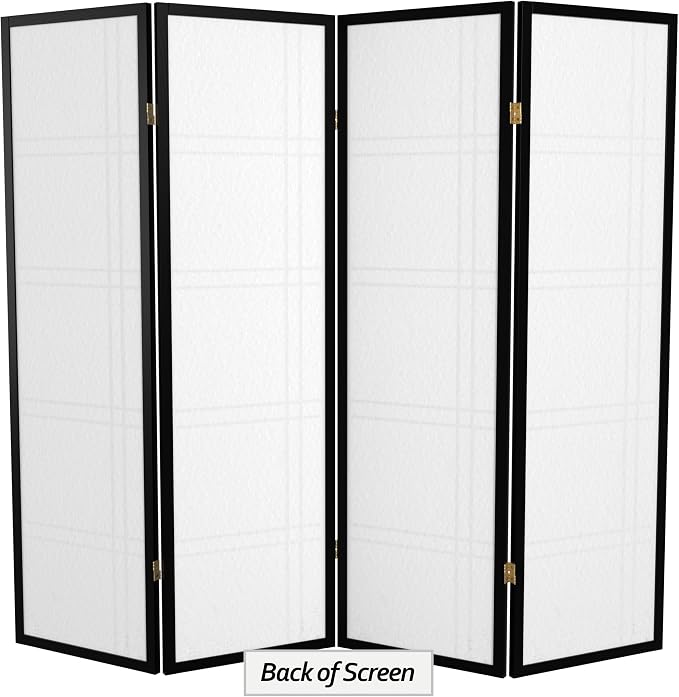 Red Lantern 5 ft. Tall Double Cross Shoji Screen - Image 6