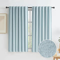 Full Shading Blackout Linen Curtains Set, Pair of Energy Smart Noise Reducing by KEQIAOSUOCAI