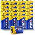 PKCELL 9V Batteries, 100 Pack 9 Volt Batteries Carbon Zinc, 9V Battery for Smoke Detector, Alarms, 6F22 Square Battery