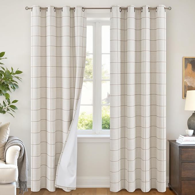 Linen Blackout Curtains by Lajode