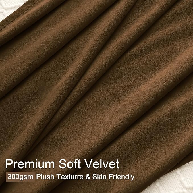 Brown Velvet Curtains 84 Inches Long - Image 3
