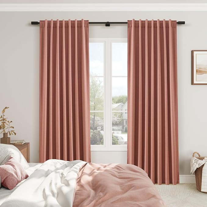 Joywell 100% Blackout Linen Curtains 96 Inches - Image 6