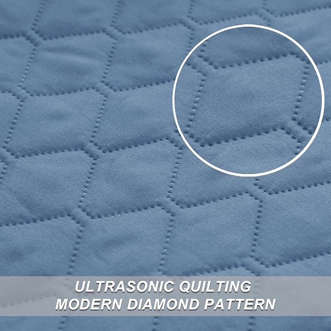Exclusivo Mezcla Reversible Twin Quilt Bedding Set, Soft Microfiber, All Season - Image 4