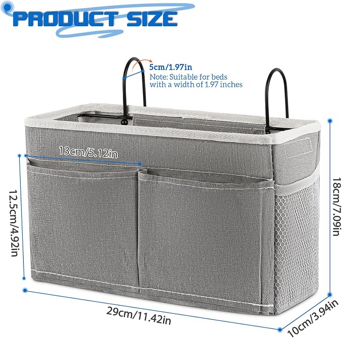Bedside Caddy Organizer, Hanging Storage Bag - Image 2