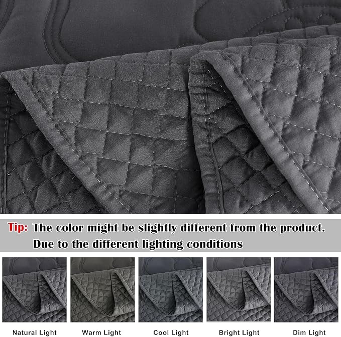 EVENHUG Oversized King Bedspreads California King Quilt Set - Image 5