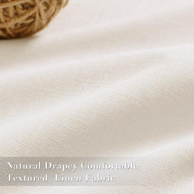 Joywell 100% Blackout Linen Curtains 72 Inches Long - Image 4