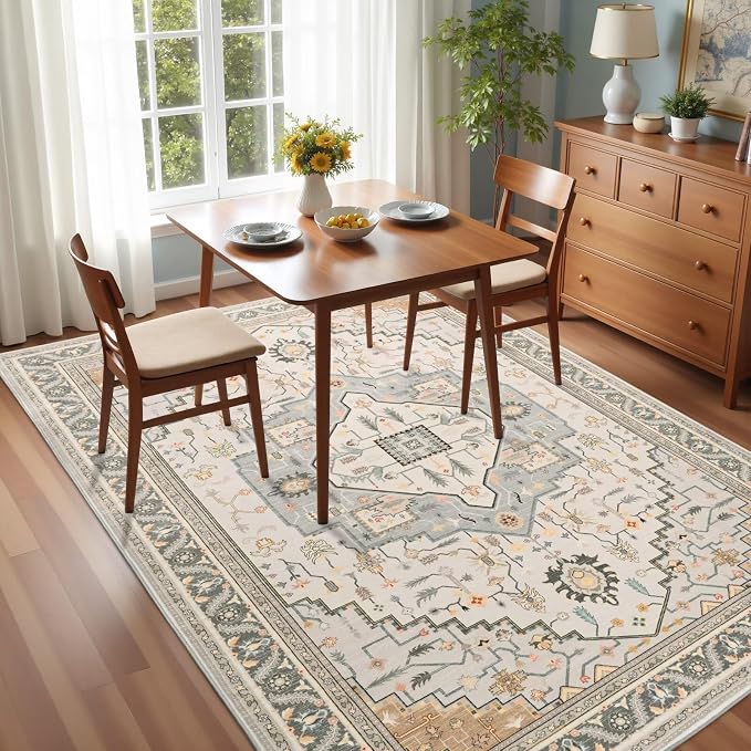 Macgace 6x9 Grey Beige Area Rug - Image 2