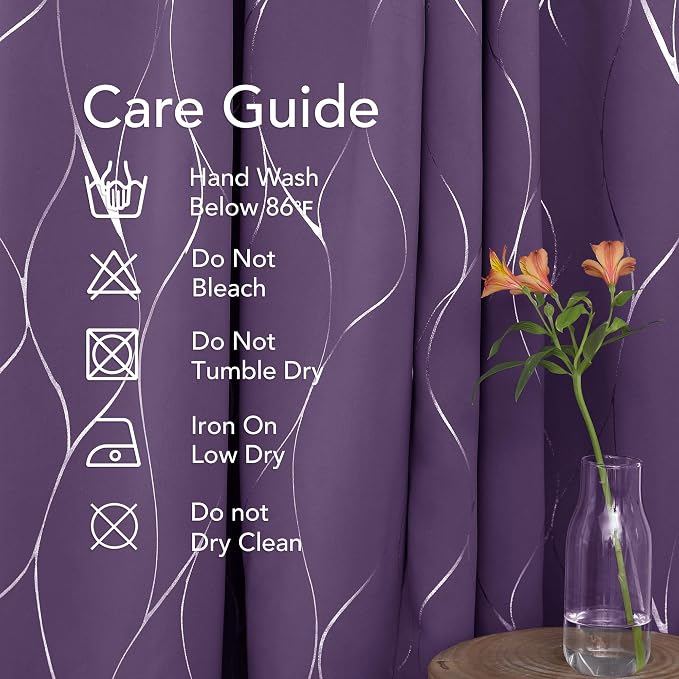 Deconovo Curtains for Living Room, Pattern Blackout Curtains 84 Inches Long | - Image 6