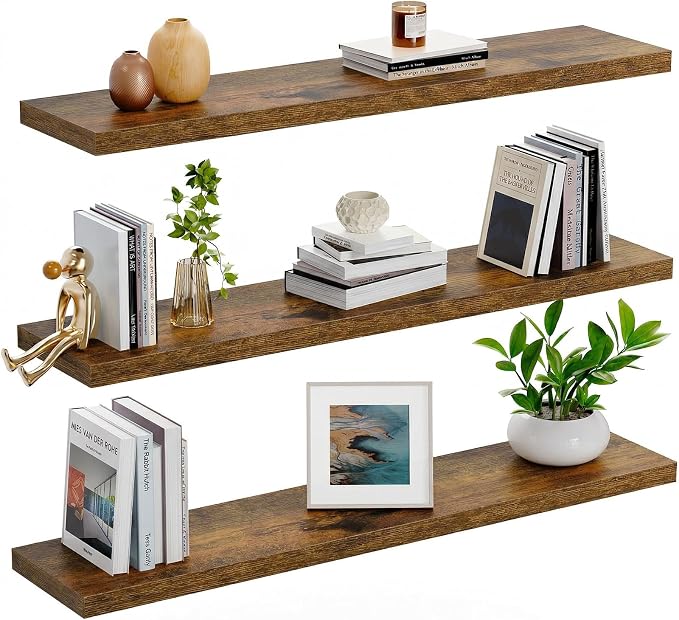 Amada 23.6" Floating Shelves for Wall Decor & Storage, Living Room, 22 lbs - Image 9