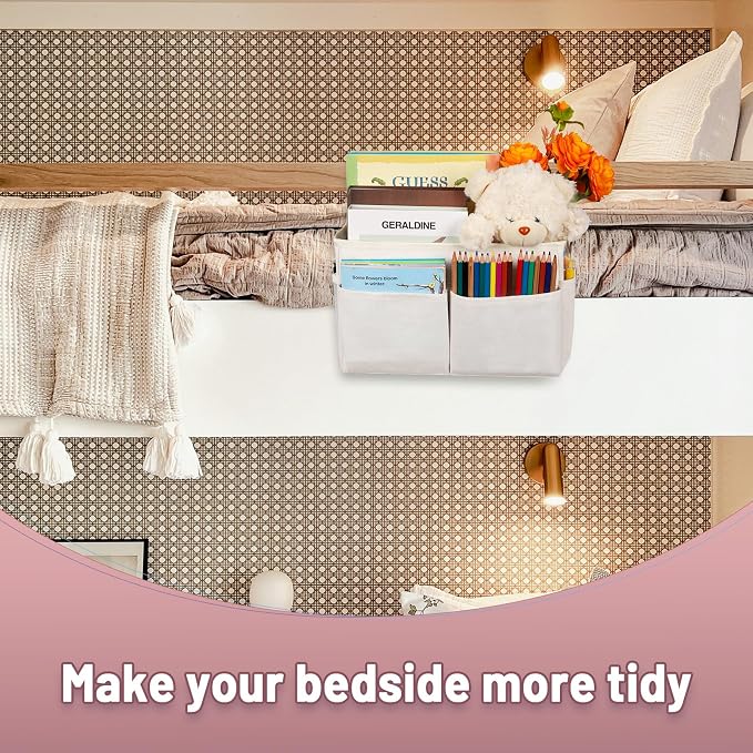 Bedside Caddy Organizer 5 Pockets and 4 Hooks - Image 3