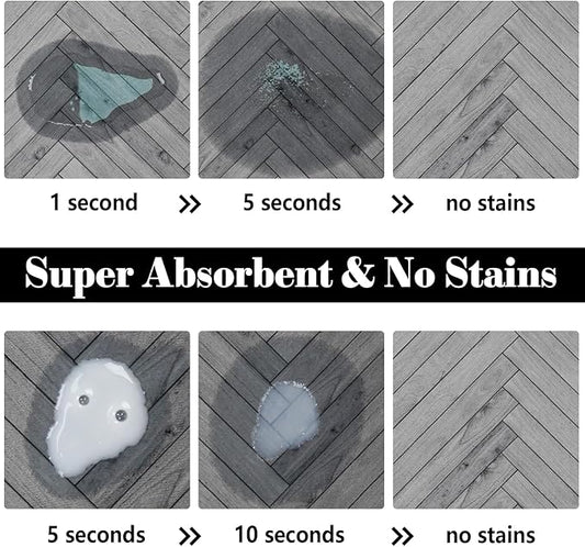 Dog Food Mats for Floors Absorbent, Pet Cat Food Mat - Quick Dry Dog Bowl Mats for Food and Water