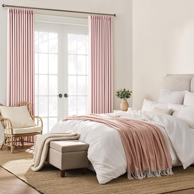 Pinch Pleated Curtains 92 Inches Long, Home Fashion Microfiber Thermal - Image 4
