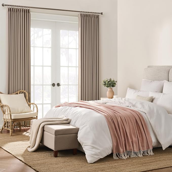 Pinch Pleated Patio Sliding Door Curtains 84 Inch Length - Image 4