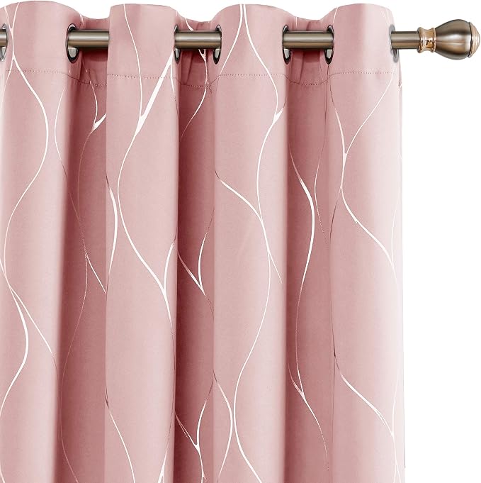 Deconovo Curtains for Living Room, Pattern Blackout Curtains 96 Inches Long | by Unknown