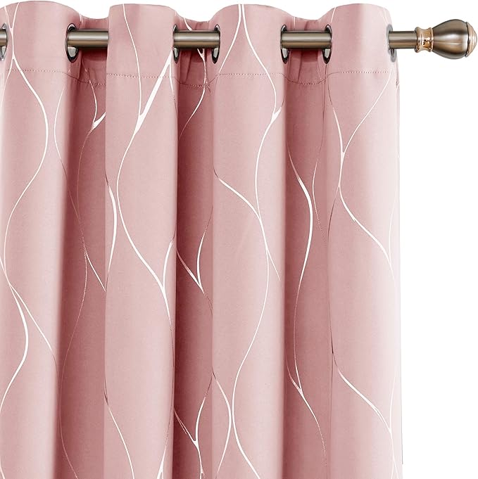 Deconovo Curtains for Living Room, Pattern Blackout Curtains 72 Inches Long | by Unknown