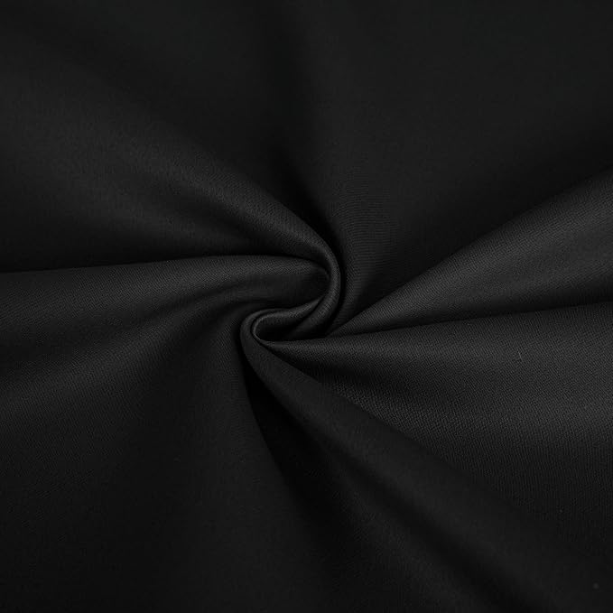 IGEMAEVE Blackout Curtains & Drapes Black 65" W x 84" L | Bedroom | Living room - Image 4