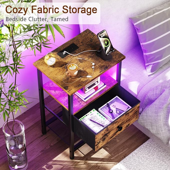 Night Stand, LED Nightstand - Image 5