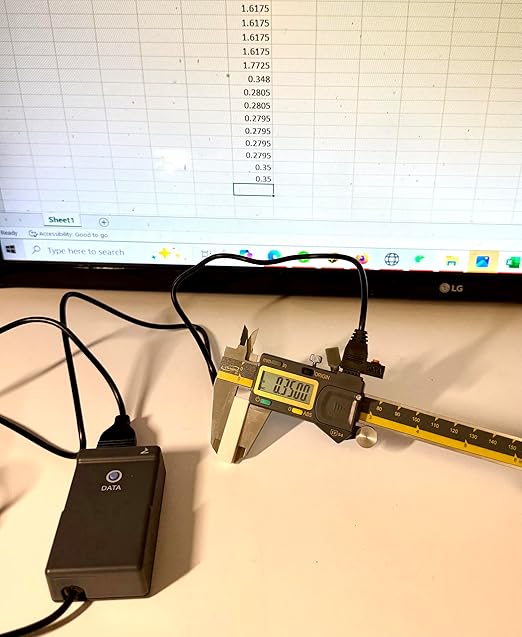 iGAGING Absolute Origin 0-6" Digital Caliper, IP54 Stainless Steel, SPC/USB Output Port, Inch & Metric Modes, Case, Manual