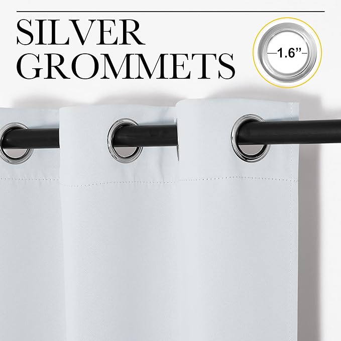 NICETOWN Room Darkening Curtain Panels, 2 Panels, 55 inches W x 120 inches - Image 3