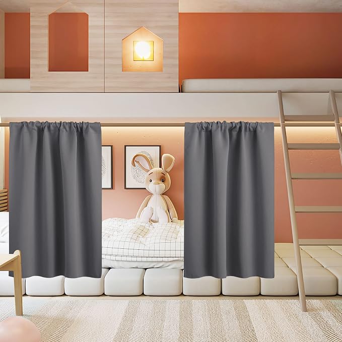 RYB HOME Basement Bathroom Kitchen Cafe Blackout Privacy Curtains 30 inches | by RYBHOME