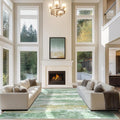 Aelenmu 10x14 Area Rugs for Living Room Washable Dining Room Green | Modern by Aelenmu