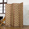 4 Panel Bamboo Room Divider, 5.6 ft Tall Double-Sided Folding Privacy Screen by PawlaBay