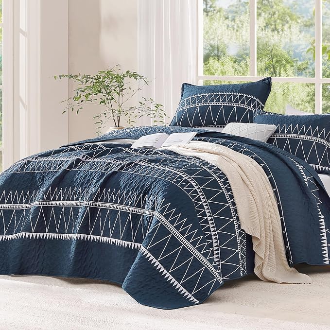 Navy Quilts Queen Size by Andency