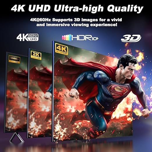JCHICI HDMI Switch 3 in 1 Out, 4K@60Hz Switcher Splitter, Auto-Switching HDMI 2.0 Switcher with Remote, HDCP 2.2/HDR/3D, Works with PS5/PS4/Switch/Xbox/PC