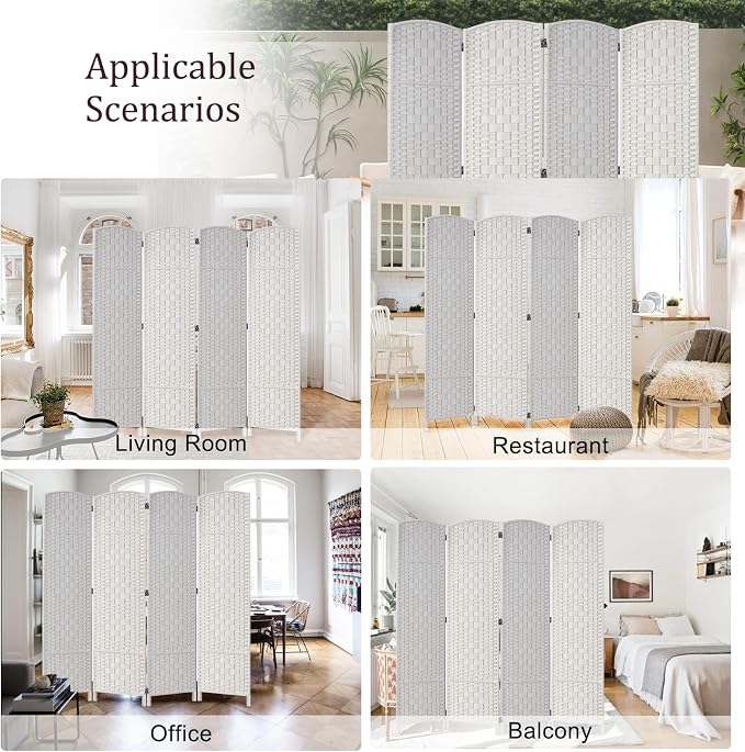 RHF Room Divider Panel, Partition Room Dividers, 4Panel Privacy Screen - Image 7