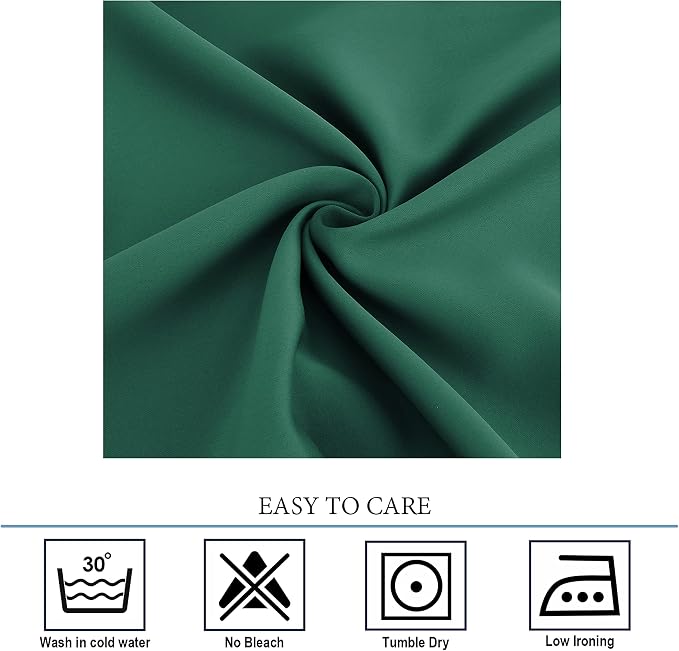 Diraysid Green Grommet Blackout Curtains - Image 7